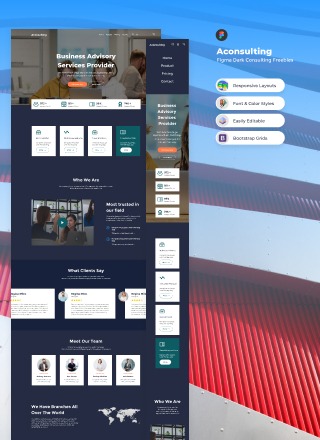 Aconsulting - Figma Consulting Dark Freebies