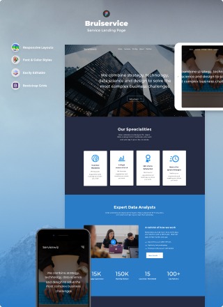 Bruiservice - Figma landing page Template