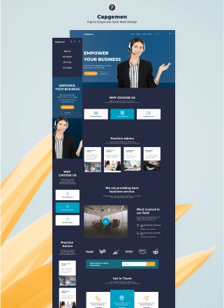 Capgemen - Figma Corporate Dark Web Design
