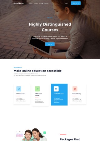 Course Achieve - simple html template for course