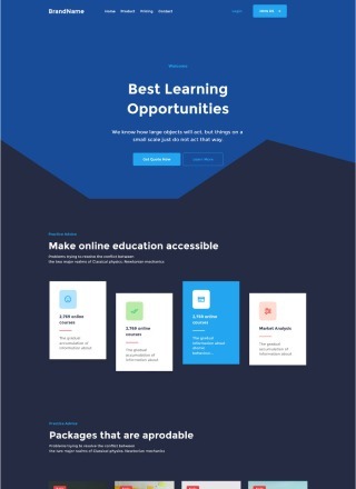 Course Bridge - Html website template with source code for course