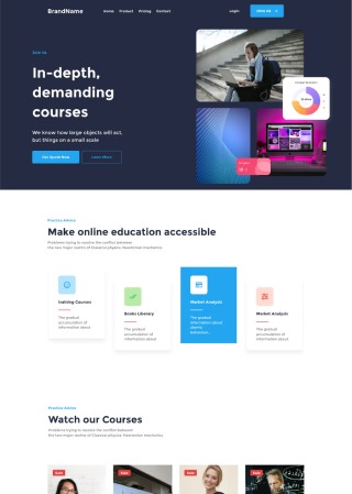 Course Cabin - Simple html template code for course