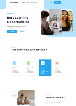 Course Develop - Professional website template download html with css for course