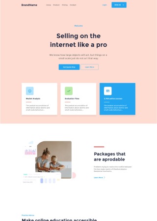 Course Edu - Responsive website template download html with css for course