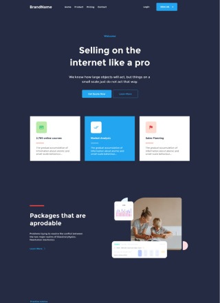 Course Evolution - Html and css template with source code download for course