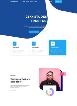 Course Expert - Professional website template download html with css for course