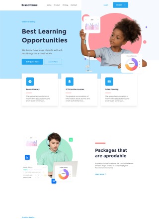 Course Fast - Html template download for course
