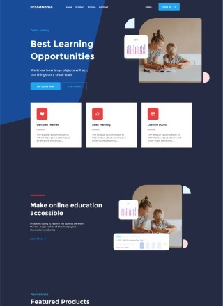 Course Flourish - Simple html template download for course