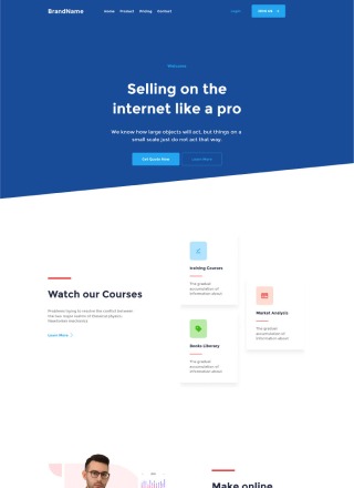 Course Keys - Simple website template for beginners for course
