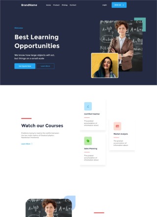 Course Leap - Simple website template download html with css for course