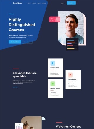 Course Nerd - Css bootstrap template for course