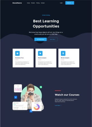 Course Quake - Basic html template for course