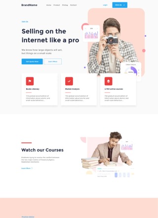 Course Ready - Simple html template code for course