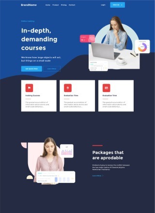 Course Sail - Simple website template download html with css for course