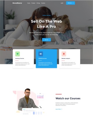 Course Techie - Professional website template download html with css for course