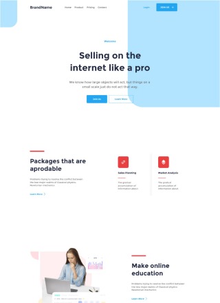 Course Whiteboard - Simple website template download html with css for course