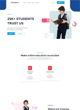 Coursegenix - Html template download for course