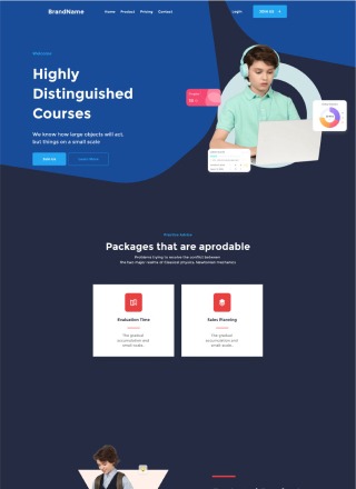Courseio - Html template code for course