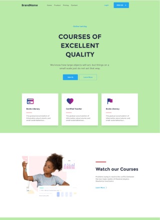 Coursen - Simple html template download for course