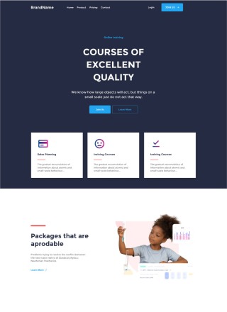 Coursenest - Basic html template for course