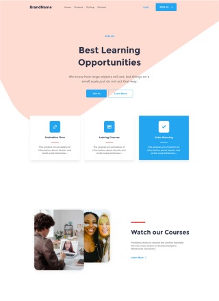 Coursery - Html website template for course