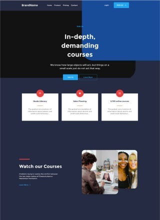 Coursevio - Html website template with source code for course