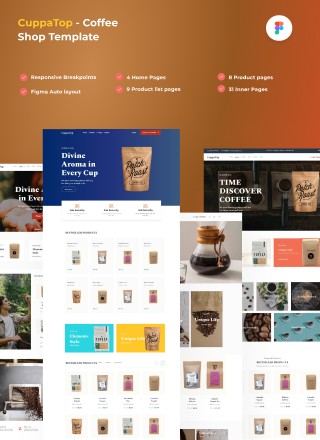 CuppaTop - Coffee Ecommerce Figma Template