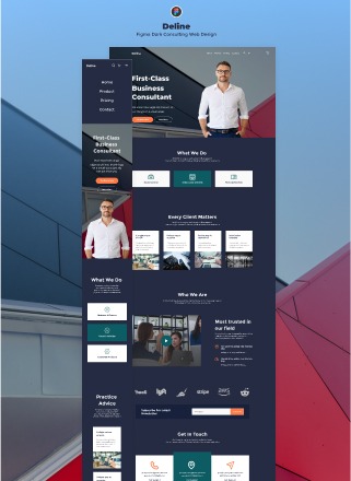 Deline - Figma Consulting Dark Web Design