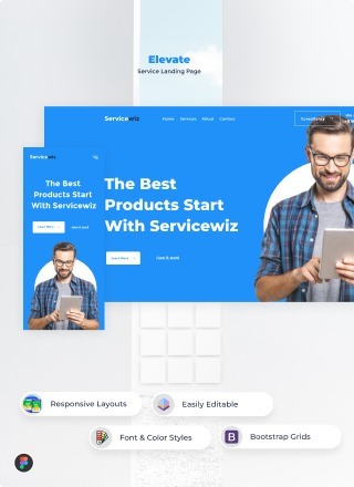 Elevate - Figma landing page Template