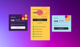 Figma Interactive Pricing Card Design