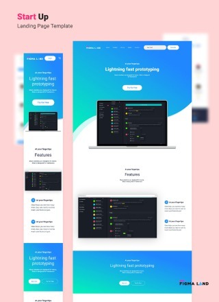 Figma startup Landing page