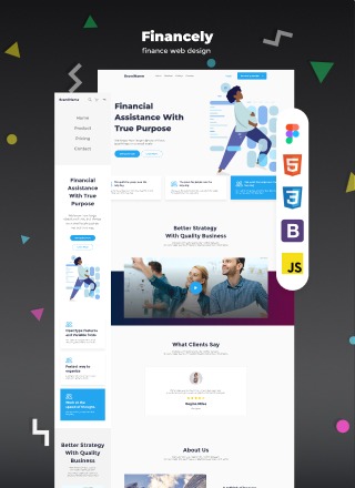Financely - figma and html finance web-design