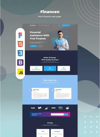 Financen - dark html finance web-page