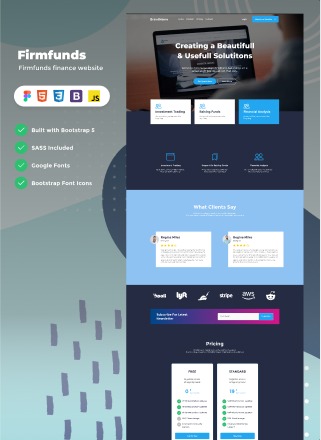 Firmfunds Dark - Figma Finance Website