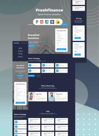 Freshfinance - dark figma finance template