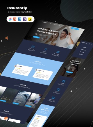 Insurantly - insurance agency html5 website template