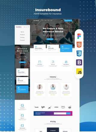 Insurebound - html5 template for insurance agency free download