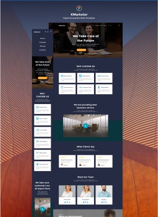 KMarketer - Figma Corporate Dark Template