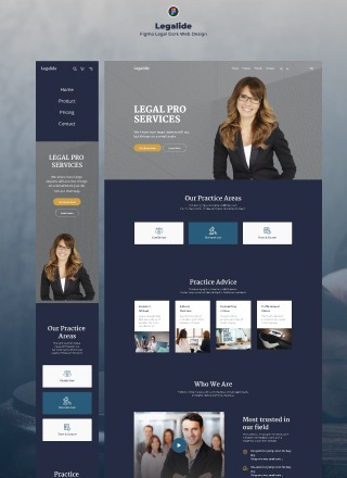Legalide - Figma Law Firm Dark Web Design