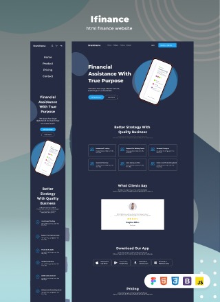 lfinance - dark html finance website