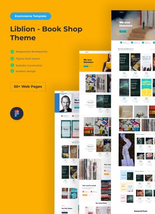 Liblion - Books Ecommerce Figma Template