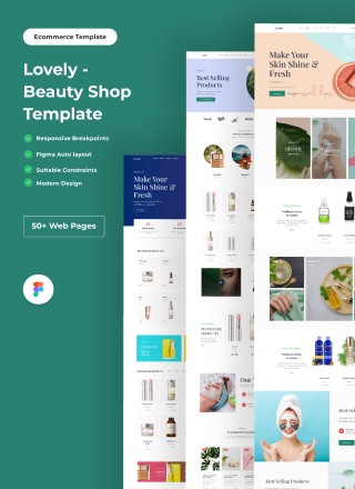 Lovely - Beauty Ecommerce Figma Template
