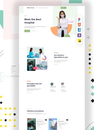 Medical Depot - simple html template code for medical