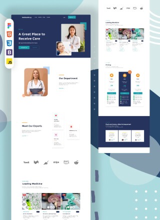 Medical Energise - professional website template download html with css for medical