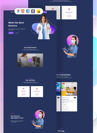 Medical Heart - html and css template with source code free download for medical