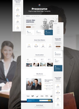 Prosecurse - Figma Legal Web Page Template