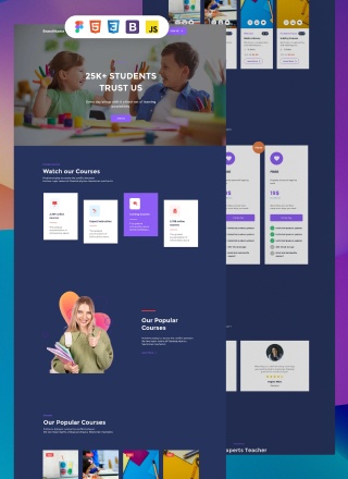 School Affiliate - simple html template download for school