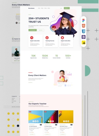 School Recover - html website template for school