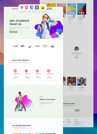 School Speedy - professional website template download html with css for school