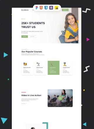 School Unleash - Html and Css template for school